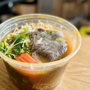 Tomato beef noodle soup