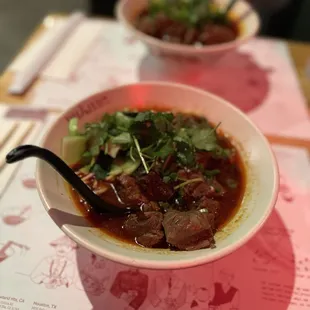 spicy beef noodle soup
