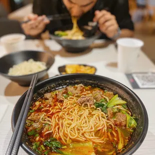 house beef noodle soup, so good!  @clickhereforfood