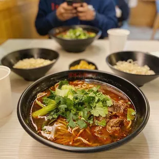 spicy house beef noodle soup