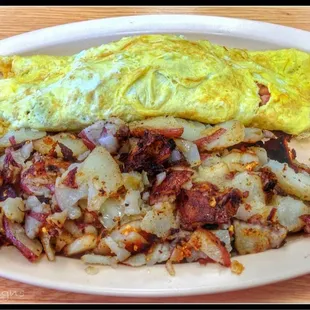 Kielbasa &amp; Swiss Omelet