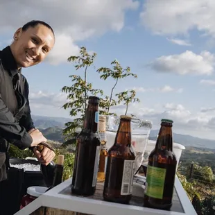 Mia bartending wedding