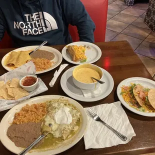 Poblano Cream Chicken Enchiladas