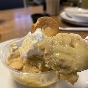 Don&apos;t miss out on the Banana Pudding! Rich, velvety custard with generous layers of cookies &amp; bananas.