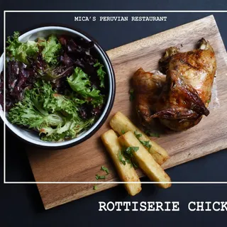 1/2 Rottiserie Chickenwith 2 sides