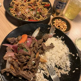Tallarin Saltado De Carne and Lomo Saltado .... Great!