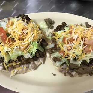 two tacos on a plate