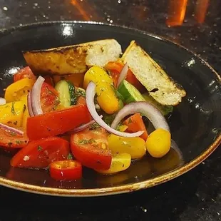 Summer tomato and pepper salad