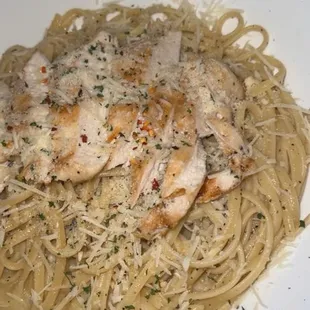 Cacio e Pepe with chicken