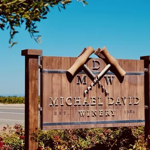 a sign for the winery