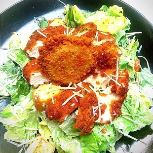 Two specials I tried. Crispy Chicken Salad &amp; Tuna Steak with roasted red pepper risotto.