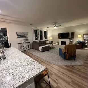 Michael Flooring installed the vinyl flooring and the new carpet that you see in this photo through our entire house.