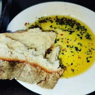 Rustic Italian bread and EVOO