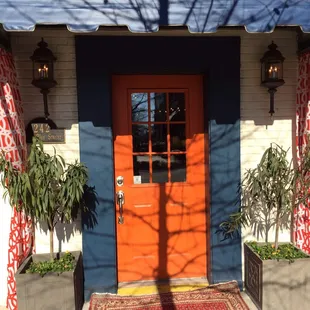 Behind the orange door.....