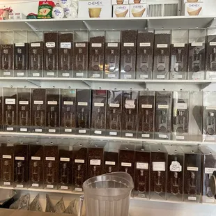 Selection of coffees.