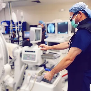 Dr. Cluck in surgery