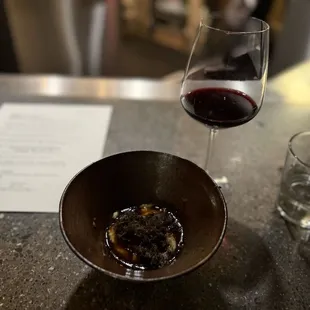 Polenta with black truffle