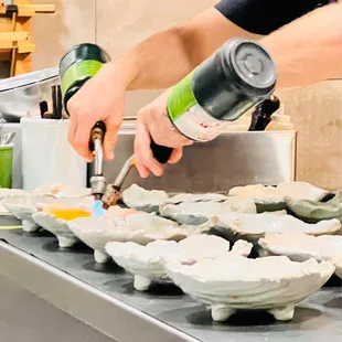 Flaming the fourth course