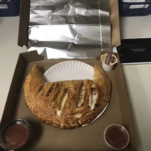 Delicious stromboli..