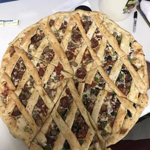 Mouth watering Stuff supreme pie..its not in the menu..but you can call us to get it..:)