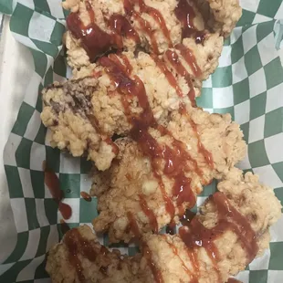 Tenders in OMG sauce
