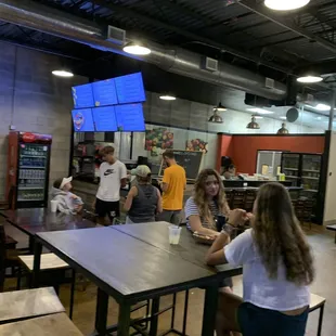 Limited indoor dining