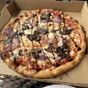 Make your own with mushrooms, onions and balsamic glaze