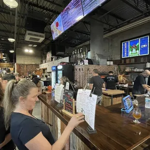 customers at the bar