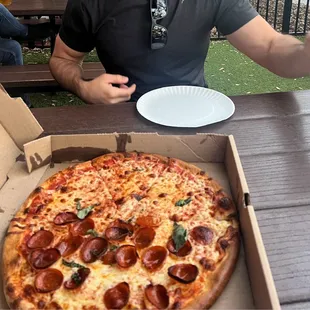 Half cheese and half pepperoni