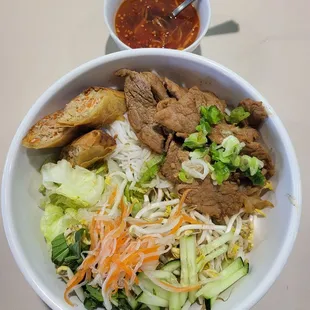 a bowl of food