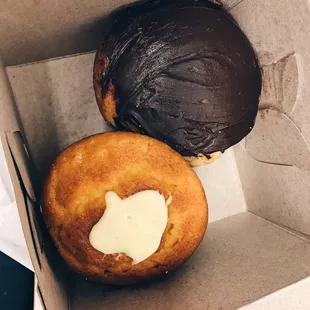 Orange and chocolate fudge muffin