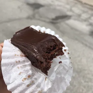 Free brownie - tasty.