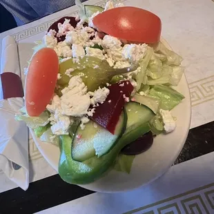 a plate of salad