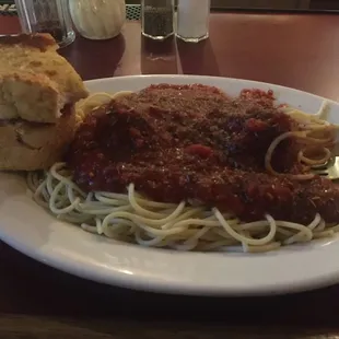 The spaghetti still rocks. Rustic  soffritto base for the sauce. Get you some.