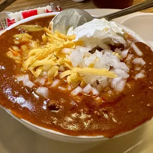 Bowl of Chili with the works