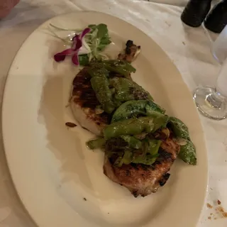 Pork Chop W/Hot Cherry Peppers