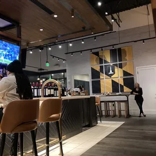 Bar seating with televisions