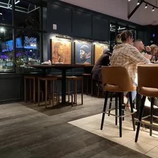 Tall tables, bar seating