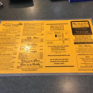 Other side of the menu!