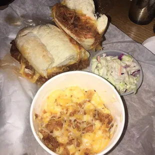 Thursday special. Pulled pork and Mac &amp; cheese! Heaven!