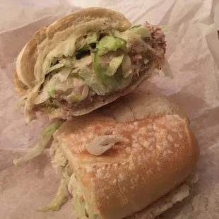 Tuna...yum yum yum. Good with the Italian. Good portion.