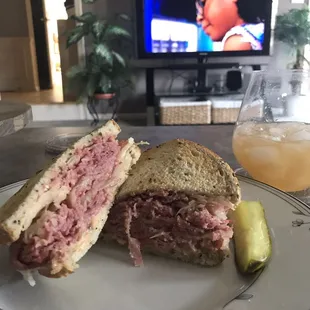 Rueben special for St Patty's Day. Potato salad on the side- $10.99