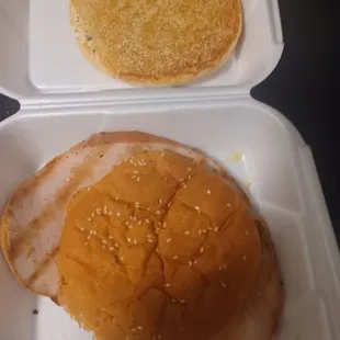 A turkey sandwich