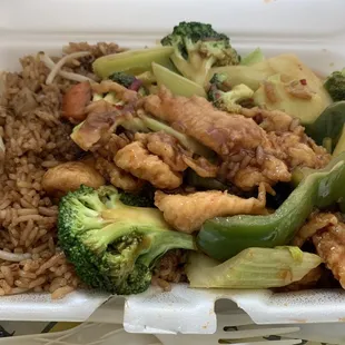 Chicken Chicken with Garlic Sauce Lunch Special (with Fried Rice)