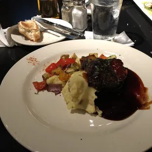 Tenderloin with ancho chili bourbon sauce! Wow!