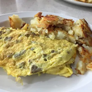 Gyros and cheese omelette