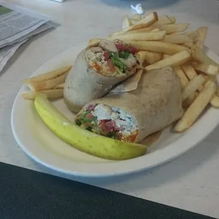 Buffalo chicken wrap.
