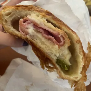 Ham cheese Jalopeño croissant