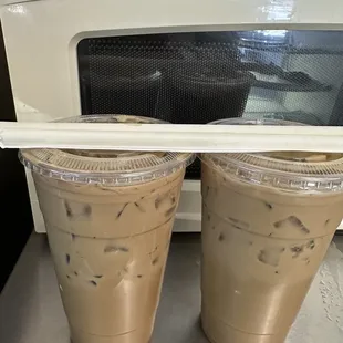 two cups of iced coffee