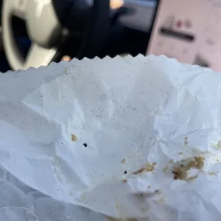 Hair shavings all inside my bagel bag and probably all over my everything bagel too. Disgust